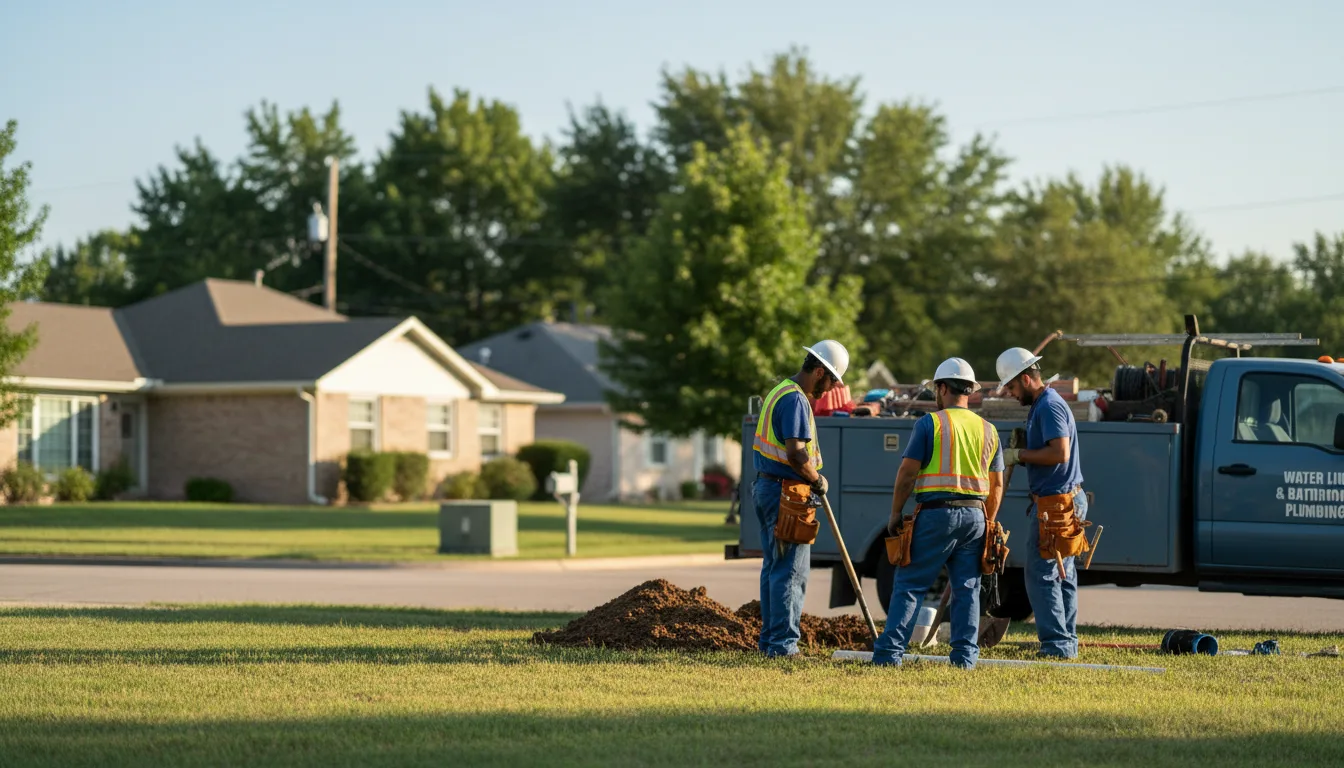 Residential water line and bathroom plumbing service in Millersburg, IA